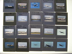 (B23)178 写真 古写真 飛行機 飛行機写真 旅客機 ANK YS-11 JAL 日本航空 ANA 民間機 フィルム ポジ まとめて 20コマ リバーサル スライド