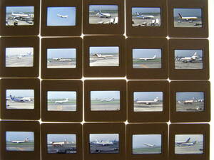 (1f311)205 写真 古写真 飛行機 飛行機写真 旅客機 YS-11 海上保安庁 JAS 日本エアシステム JAL ANA フィルム ポジ まとめて 20コマ 