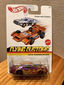 絶版ホットウィールFLYINGフライングcustom カスタム当時物1/64?'86FORDフォードサンダーバードプロストック現状他HOTWHEELS有同梱可