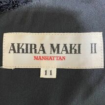 1円 ドレス AKIRA MAKI II 長袖レース ワンピース 11 黒 肩パット ロリータファッション カラードレス キャバドレ 中古６８３９_画像10