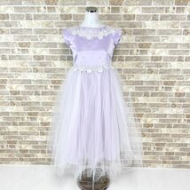 1円 子供ドレス KID Collection USA ワンピース サイズ １２USサイズ 薄紫光沢 9号マネキンに着せてます カラードレス中古７０２５_画像1
