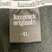 (^w^)b kazzrock original カズロック オリジナル 90’s 初期 スウェット パーカー黒 ゆったり 大きい ビッグ サイズ4L 両面プリント 7752A_画像7