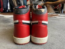 (^w^)b 試着のみの極上品！ NIKE ナイキ 85年 オリジナル US12 CHICAGO シカゴ AIR JORDAN 1 AJ1 エア ジョーダン 韓国製 ビンテージ 奇跡_画像2