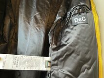 (^w^)b D&G DOLCE&GABBANA 新品未使用！ イタリア製 size52 ドルチェ アンド ガッバーナ ナイロン 中綿 ライダース ジャケット イエロー 黄_画像9