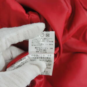 ◆良品 送料無料◆ Rirandture リランドチュール 冬 ウール ノーカラー コート 赤 レッド レディース 2 4043k1の画像8