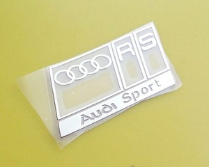 色んな所に貼り付け出来る　　〇〇〇〇　Audi Sport RS　アルミ　ステッカー