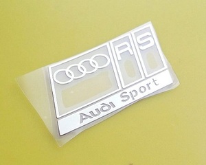 色んな所に貼り付け出来る　　〇〇〇〇　Audi Sport RS　　アルミ　ステッカー大