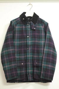 【美品/ウール100%】Barbour BEDALE SL タータンチェック 34(BEAMS別注 バブワー ビデイル スリムモデル beaufort border ビームス)