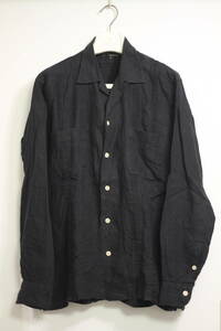 【良品/リネン100%】MOJITO Abshinthe Shirt アブサンシャツ ブラックリネン M(キューバ Anatomica アナトミカ モヒート ヘミングウェイ)