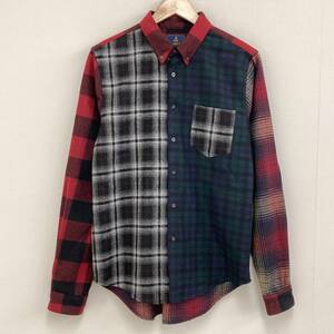 PENDLETON USA製 クレイジーパターン チェック ウールシャツ Mサイズ ペンドルトン 長袖シャツ 3080034