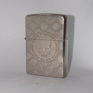 ROEN ロエン ZIPPO ジッポー オイルライター スカルデザイン シルバーカラー 髑髏 骸骨 ドクロ