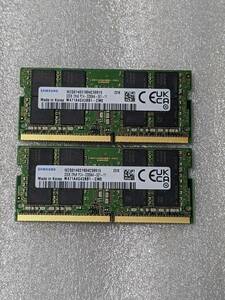 送料無料 ノート用 メモリー　エラー無　合計 64GB　32GB　2枚セット　PC4 - 25600　DDR4 - 3200