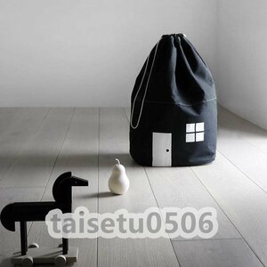  storage sack pouch type toy storage ...... one-side attaching child Kids ... type lovely house interior Monotone black 