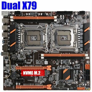 ZKY19◆X79 デュアル cpu マザーボードデュアル lga 2011 マザーボード DDR3 reg ecc USB3.0