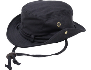  large size hat 62cm correspondence adventure hat safari hat hat wire entering cotton herringbone * black * new goods 