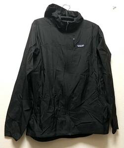 パタゴニア Patagonia 薄手ジャケット ナイロン パーカー ジップアップ ブラック Lサイズ