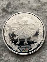 オーストラリア　2000年　シドニーオリンピック記念/エリマキトカゲ　5ドル（1オンス） プルーフ銀貨_画像4