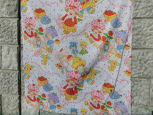  Vintage strawberry shortcake Flat sheet 1/4 size popular pattern A