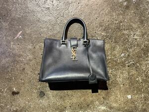 SAINT LAURENT PARIS サンローランパリ CABAS カバス モノグラム カサンドラ 2way ショルダーバッグ ハンドバッグ キーリング レザー YSL