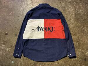 TOMMY JEANS x AWAKE NY 23AW BUTTON DOWN SHIRTトミー アウェイク ニューヨーク BDシャツ ロゴ