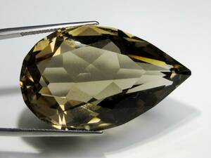 ルース スモーキークォーツ 76.4ct 36.5*23.2 シロクマさんのおまけ付