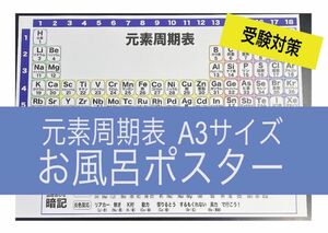 お風呂ポスター　元素周期表　A3サイズ　1枚