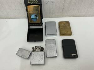 zippo ライター　中古ジャンク品６点セット　ジッポーライター　オイルライターおまとめ【ZII00202】