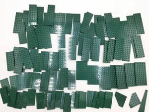 Z-106　レゴバラパーツ　大きめプレートパーツ　濃緑/ダークグリーン　まとめてセット　60サイズ