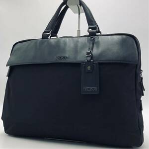 1円~【希少 日本限定】極美品 TUMI トゥミ VOYAGEUR CITY Bermuda メンズ ビジネス ブリーフケース トートバッグ 肩掛け レザー A4/PC可 黒