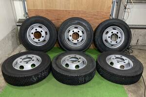 225/80R17.5 (123/122L) DUNLOP DECTES SP081【2018年】(スチールホイール) J17.5x6.00C 135-9CS 6H/222.25 6本セット！