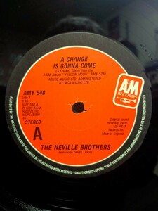 THE NEVILLE BROTHERS - A CHANGE IS GONNA COME / WAKE UP(LIVE VERSION)/SISTER ROSA(LIVE VERSION)【12inch】1990' England盤/Rare