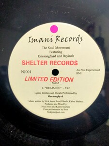 The Soul Movement Featuring Onesongbyrd And Bayinah - Dreaming【12inch】2001' Us Original/SHELTER RECORDS