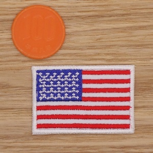 【Ｍサイズ】アイロンワッペン NO.955 国旗 アメリカ 米国 ＵＳＡ 星条旗 ＡＭＥＲＩＣＡ 人気 アップリケ【郵便定形】