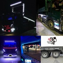 匿名配達 追跡番号 未着補償付 LEDテープライト 24V 防水 5m 青 ブルー 黒ベース 太くて長いリード線 fa_画像2