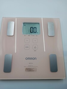 ☆OMRON オムロン 体重体組成計 HBF-214-PK 体重計 ピンク 通電確認済