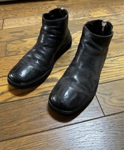 インカネーション ホースレザー バックzip ショートブーツ incarnation Backzip Short Lined Crepe Soles Piece Dyed 32211V-7827RS 美品_画像1