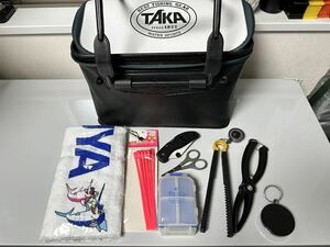 ＊送料一律880円！(※沖縄以外) ＊ まとめて バッカン フィッシングバッグ 小物 スミス シザー 上州屋 TAKA フィッシュ グリップ ナイフ