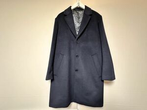 ＊送料一律880円！(※沖縄以外)＊ 即決！ 極美品 Lサイズ H&M エッセンシャル オーバーサイズ ネイビー コート チェスター ウール アウター