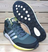  1円 スタート アディダス 25.5cm クラウドフォームレース WTR MID TEX グリーン ブラック adidas CLOUDFOAM RACE WTR MID TEX スニーカー_画像1