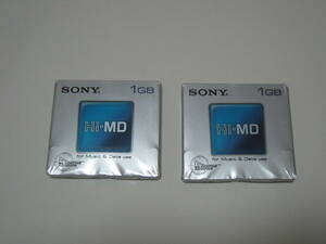 送料無料！未開封　ソニー（SONY）MDディスク　２枚セット　HI-MD 1G