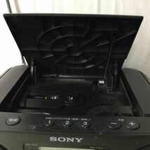 ◎【SONY/ソニー】ZS-S40 AUX CDラジオ FM/AM/ワイドFM対応 B ブラック CDラジカセ 2015年製 本体 ケーブル付き 電池対応 動作品_画像4