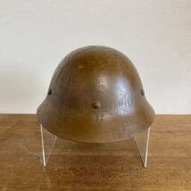 旧日本軍　ヘルメット　鉄帽　鉄兜　ミリタリー　/ 鉄製　陸軍　軍隊　当時物_画像2