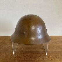 旧日本軍　ヘルメット　鉄帽　鉄兜　ミリタリー　/ 鉄製　陸軍　軍隊　当時物_画像3