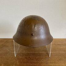 旧日本軍　ヘルメット　鉄帽　鉄兜　ミリタリー　/ 鉄製　陸軍　軍隊　当時物_画像4