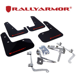 Rally Armor 2010-2014 スバル インプレッサ WRX STI セダン GVB GVF マッドフラップ ブラック/レッド 正規輸入品