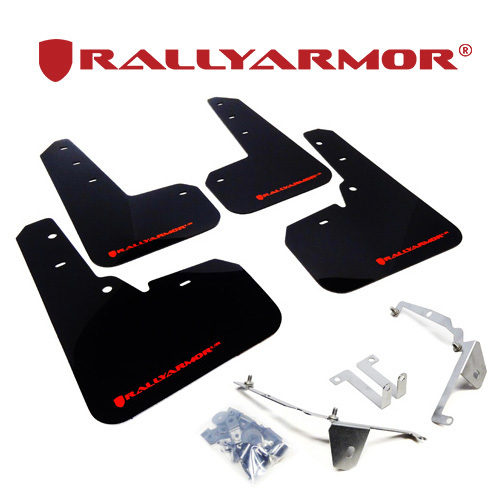 Rally Armor 2012-2017 スバル XV GP7 GPE マッドフラップ ブラック/レッド 正規輸入品