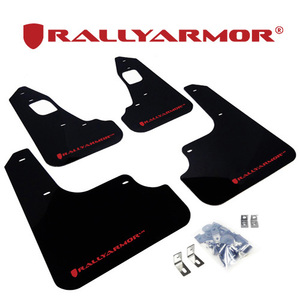 Rally Armor 2007-2015 三菱 ランサー エボリューションX CZ4A マッドフラップ ブラック/レッド 正規輸入品