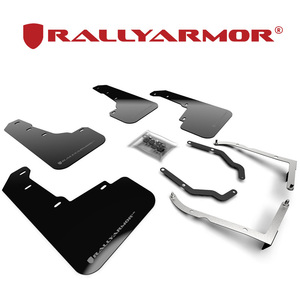 Rally Armor 2017-2023 スバル XV GT3 GT7 GTE マッドフラップ ブラック/シルバー 正規輸入品