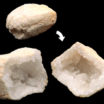 水晶 カルサイト ジオード 晶洞 原石 モロッコ・スマラ産 パワーストーン 天然石 ドーム おまかせ発送 割れているジオード 1個売り_画像9