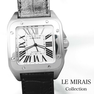[OH settled ] Cartier sun tos100 LM SS men's wristwatch CARTIER clock 